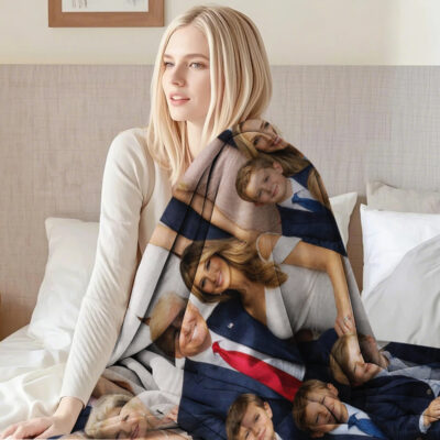 Sherpa Linen Style Blanket - Image 4